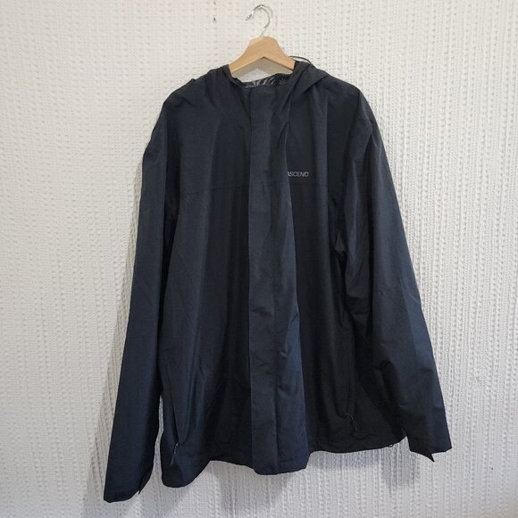 Ascend Other - Ascend Bass Pro Shop Men's Black Zipper Hooded Windbreaker Jacket Size 3X